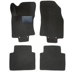 Автомобильные коврики салона Autodefender EVA c пластиковым подпятником для Nissan X-Trail (T32) 2013 - наст. Время (комплект 5 шт.) черный ромб с черным кантом