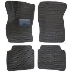 Автомобильные коврики салона Autodefender EVA c пластиковым подпятником для Ford Mondeo (III) 2007 - 2014 (комплект 5 шт.) черный ромб с черным кантом