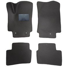 Автомобильные коврики салона Autodefender EVA c пластиковым подпятником для Hyundai Creta 2016 - наст. Время (комплект 5 шт.) черный ромб с черным кантом