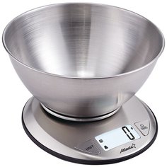 Весы кухонные электронные с чашей Atlanta ATH-6193, серебристые