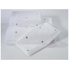 Soft cotton LOVE банное полотенце белый-голубой