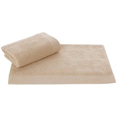 Soft cotton LEAF банное полотенце бежевый