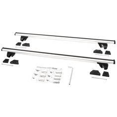 Багажник на рейлинги Amos Alfa для TOYOTA LAND CRUISER PRADO 120 КРОССОВЕР 2002-2009 5 дв., с аэродинамическими дугами 55 мм х 120 см без замка Амос