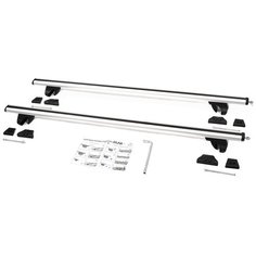 Багажник на рейлинги Amos Alfa для TOYOTA LAND CRUISER PRADO 120 КРОССОВЕР 2002-2009 5 дв., с аэродинамическими дугами 55 мм х 120 см с замками Амос