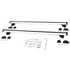 Багажник на рейлинги Amos Alfa для TOYOTA LAND CRUISER PRADO 120 КРОССОВЕР 2002-2009 5 дв., с серебристыми крыловидными дугами 85 мм х 120 см без замка Амос