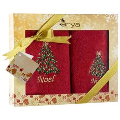 Набор Полотенец Arya С Вышивкой Рождество 30X50-50X90 2 штук Noel