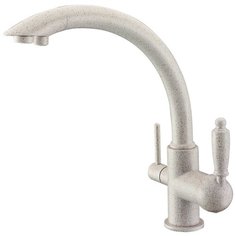 Смеситель для кухни (мойки) KAISER 31244 однорычажный бежевый мрамор