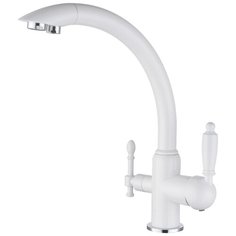 Смеситель для кухни (мойки) KAISER 31244 однорычажный белый