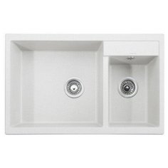 Врезная кухонная мойка 80 см KAISER KG2M-8050 white