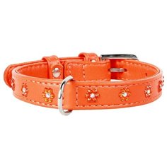 Ошейник COLLAR Glamour Цветочек 3253 19-25 см оранжевый