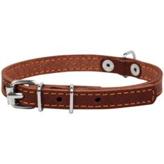 Ошейник COLLAR одинарный 0003 27-35 см коричневый