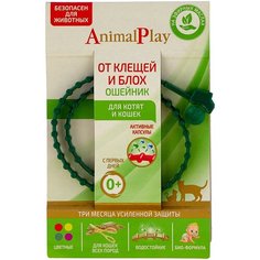 Animal Play ошейник от блох и клещей репеллентный для кошек и котят, 38 см