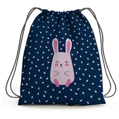 Мешок для обуви Bruno Visconti СИНИЙ "КРОЛИК С СЕРДЕЧКОМ" 44 х 54 см