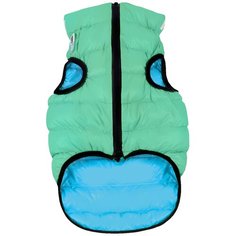 Жилет для собак AiryVest Lumi двусторонний светящийся 30 S салатовый/голубой
