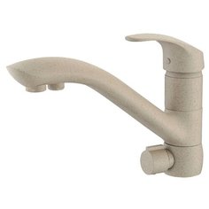 Смеситель для кухни (мойки) KAISER Venus 39066 (мрамор) однорычажный бежевый