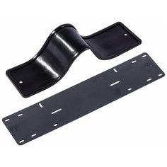 Рамка номерного знака силиконовая с адаптером, черная Dollex