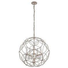 Подвесная люстра Crystal Lux Aria SP5 Silver