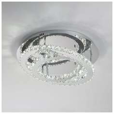 Хрустальная светодиодная люстра с пультом Eurosvet 90066/2 хром