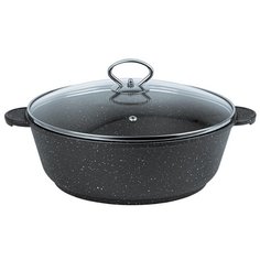 Жаровня - сотейник с крышкой 3,7 литра DARIIS с 3-х слойным антипригарным покрытием ЖБВР-26 серия Гранит Мечта диаметр 26 см