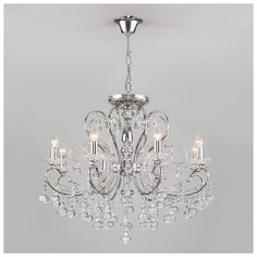 Хрустальная люстра с двойным вариантом крепления Eurosvet 10096/8 хром/прозрачный хрусталь Strotskis