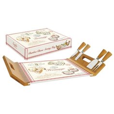Набор для сыра Easy Life 5 предметов, бамбук/стекло FROMAGE в подарочной упаковке (EL-0890_FRMA)