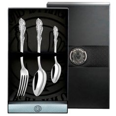 Набор столовый Кольчугинский мельхиор "Юбилейный", ложка + вилка + ложка чайная