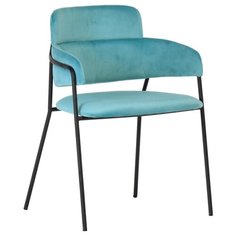 Стул Napoli светло-бирюзовый с чёрными ножками Bradex Home