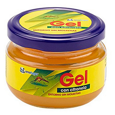 Гель для отпугивания комаров на основе масла цитронеллы с ароматом лимона в стеклянной баночке с крышкой, 80г Amahogar