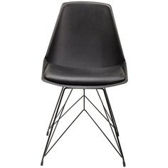 KARE Design Стул Wire, коллекция "Провода" 48*83*54, Искусственная кожа, Сталь, Полипропилен, Черный