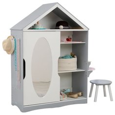 Детский шкаф для одежды KidKraft цвет: серый