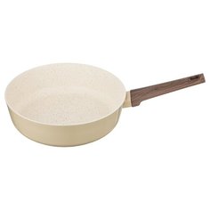 Сковорода глубокая Agness с мраморным антипригар. покрытием, 24х6,8 см серия латте (947-506)