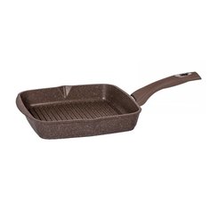 Сковорода-гриль МЕЧТА квадратн. 28*28см, АП Гранит brown