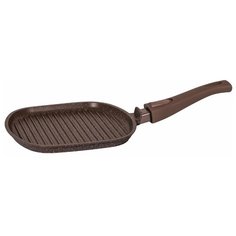 Сковорода-гриль МЕЧТА низкая квадратн. 25*25см со съемн. ручкой, АП Гранит brown