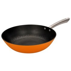 Вок FERRO smalto 30*8,2см с нерж.ручк.,чугун с АП, внешн. эмал.покр. Regent Inox