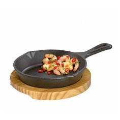 Форма-гриль для запекания и сервировки с деревянной подставкой, чугун KÜCHENPROFI 26 х 18 х 6 см Kuchenprofi