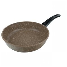 Сковорода литая алюминиевая СОЮЗ ТН, 22 см, CILICOL CERAMIC, шоколадный гранит, ручка несъёмная