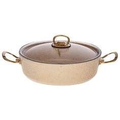 Сотейник Agness Премиум Paradise 3,9 л/26х7,5 см, индукция, трехслойное покрытие Granit, Pfoa Free (936-232)