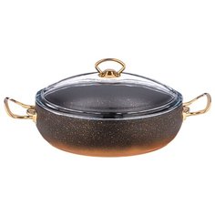 Сотейник Agness Серия Mercury 4,0 л/28х7,5 см, с антипригарным покрытием Granite, Pfoa Free (953-007)