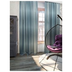 Портьера LEGRAND Бархат 180*275 серо-голубой