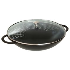 Вок со стеклянной крышкой, черный (4.4 л), 30 см, Staub
