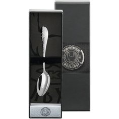 Ложка чайная "Капелька" кованная посеребренная+футляр Кольчугинский мельхиор