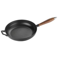 Сковорода чугунная с деревянной ручкой Винтаж, 24 см, черная, Staub
