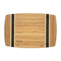 Доска разделочная TalleR TR-52218 бамбуковая с желобком, 39x26x1,9 см