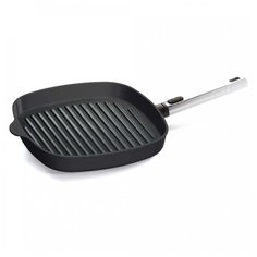 Сковорода гриль квадратная WOLL Logic PRO арт. 1628-1PLCIB h-4,5 см, 28x28 см (съемная ручка)