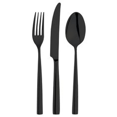 Luce Total Black - Набор столовых приборов, 24 предмета на 6 персон, нержавеющая сталь, медное покрытие, толщина 4,5 мм, в коробке, Broggi