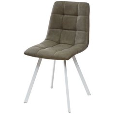 Стул CHILLI SQUARE RU-04 экокожа хаки, PU/ белый каркас M City