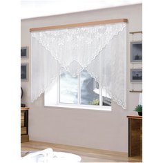 Гардины, шир.250* выс.180 - 1шт. + шир.250* выс.115 - 1шт., белый Racc Olto