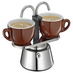 Кофеварка гейзерная "Caffettiera" на 2 чашки, сталь 18/10 от немецкого бренда Cilio