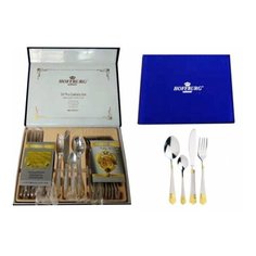 Набор столовых приборов Hoffburg Charm HB-24700GS 24 предмета подарочная упаковка синяя