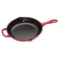 Сковорода 20 см с чугунной ручкой, вишневый, чугун, Le Creuset